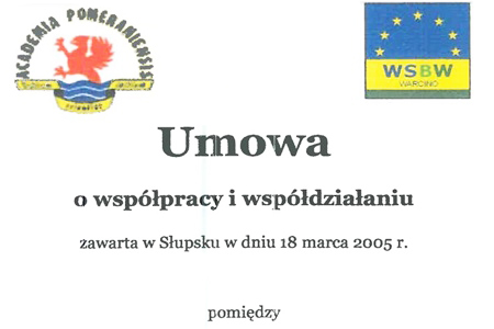 Porozumienie  z Pomorską Akademią Pedagogiczną w Słupsku